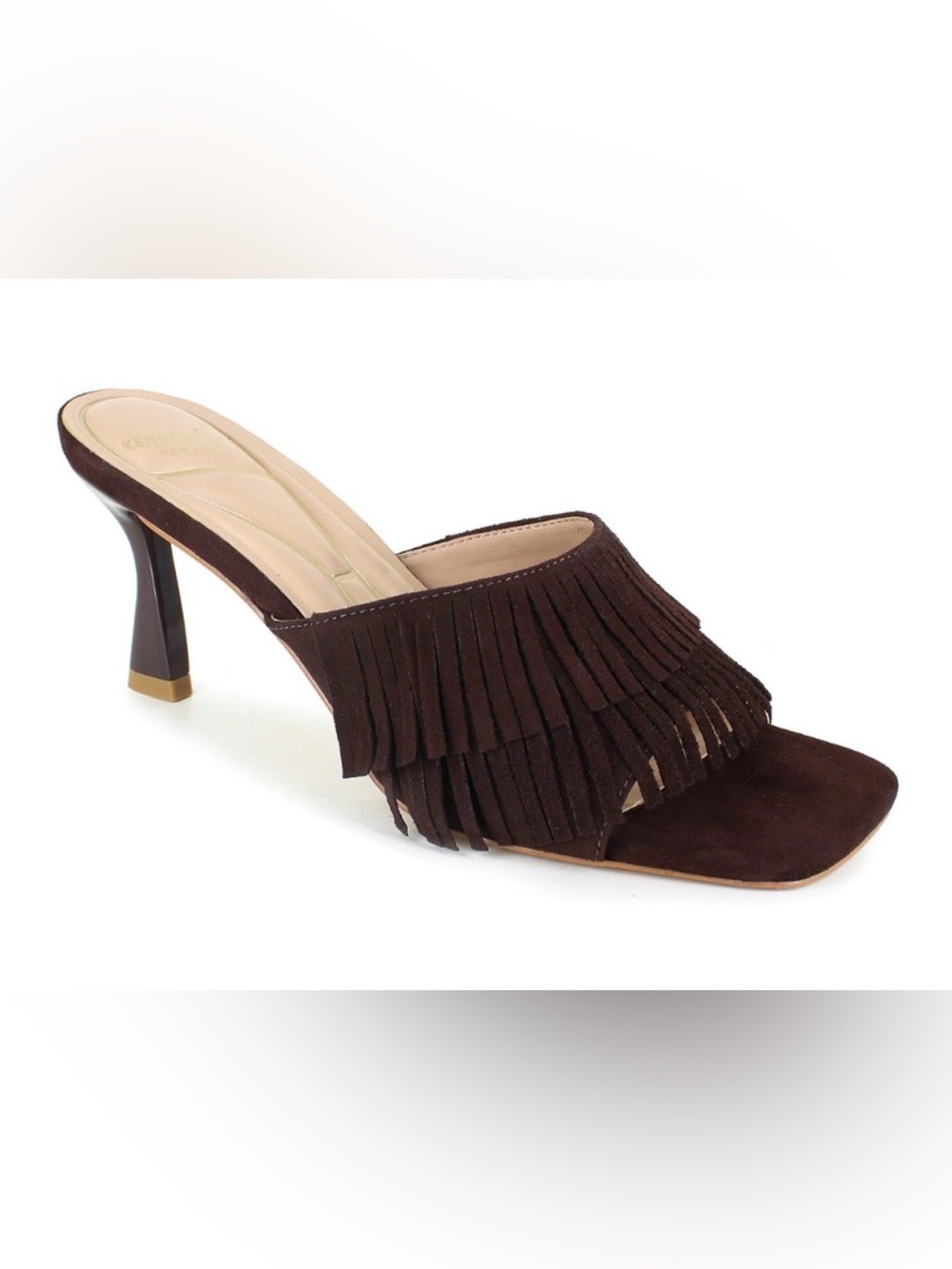 Kenneth Cole New York Women's Darby Fringe Slip On Dress Sandals Size 7.5 Medium